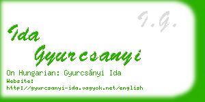 ida gyurcsanyi business card